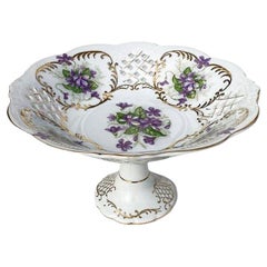 Keramik Ardalt Drei Grazien Handbemalte lila Kompottschale oder Bonbonschale