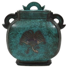 Ceramic Argenta urn by Wilhelm Kage for Gustavsberg, 1940s