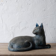 Gatto d'arte in ceramica