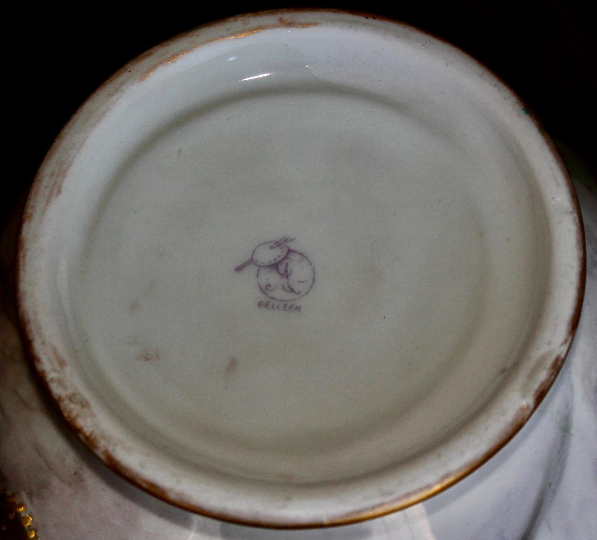 Ceramic Art Company ( C.A.C.)  American Belleck Painted Porcelain Vase For Sale 4
