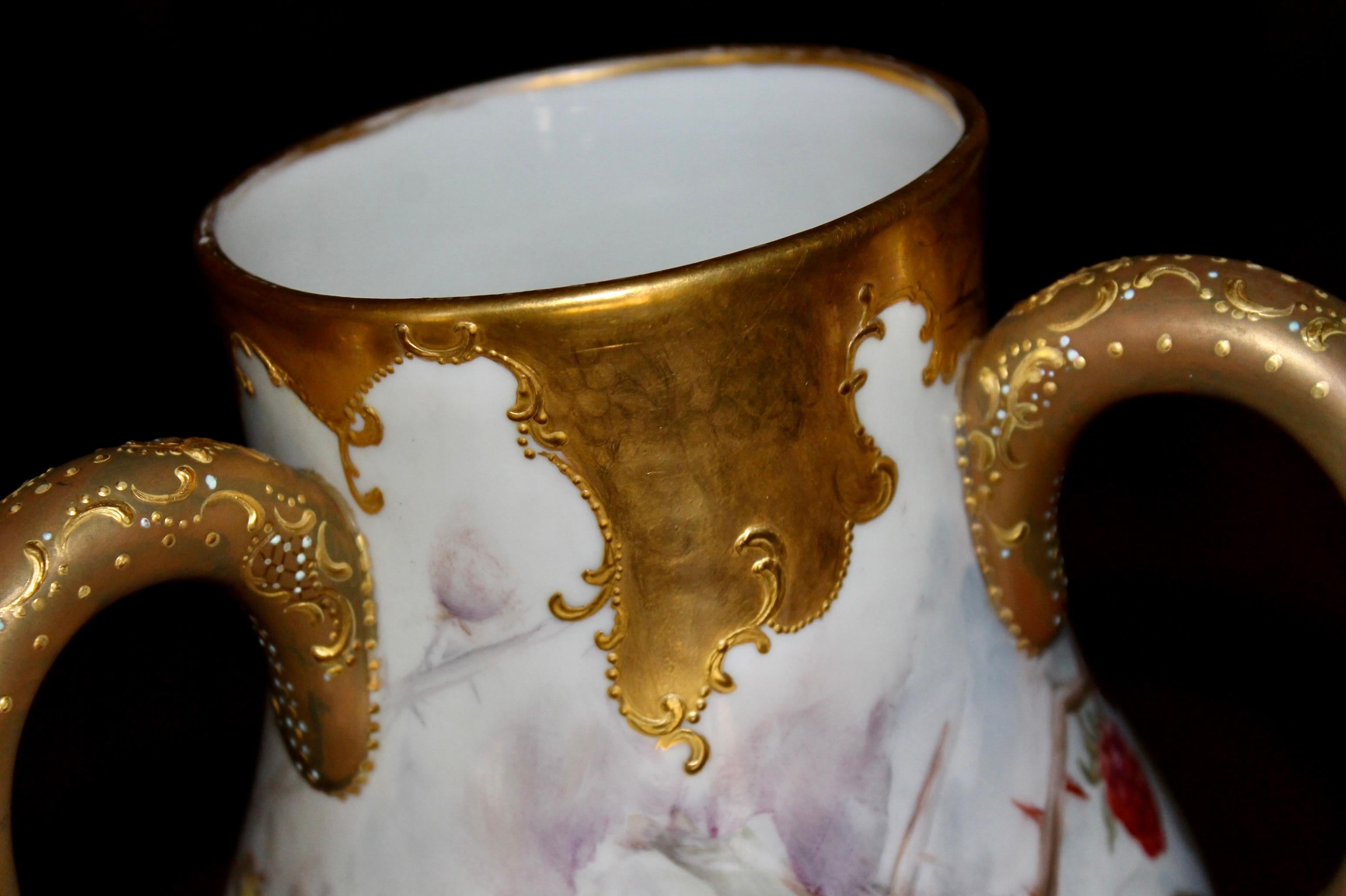 Ceramic Art Company ( C.A.C.)  American Belleck Painted Porcelain Vase For Sale 2