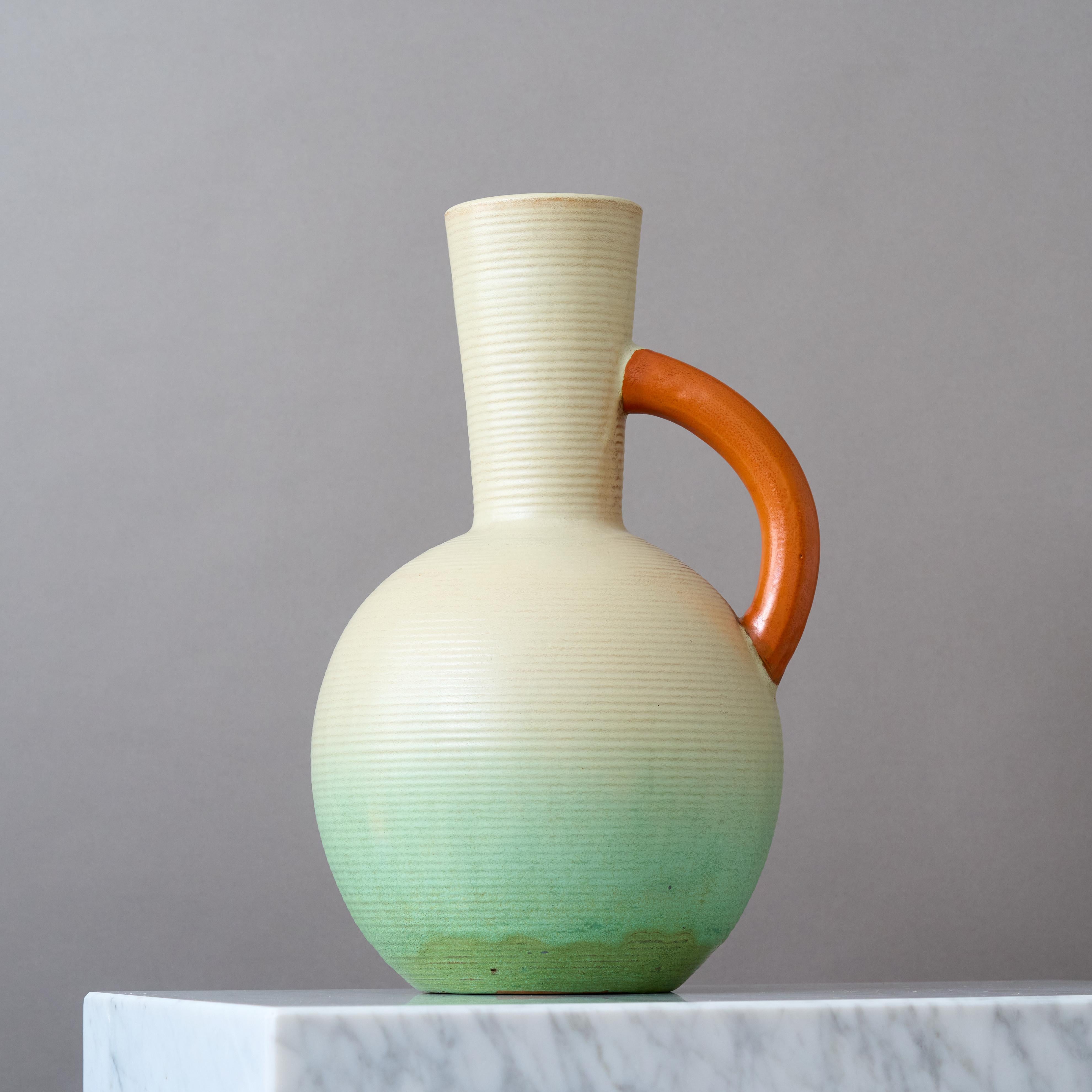 20th Century Ceramic Art Deco Floor Vase by Andersson & Johansson, Höganäs, Sweden, 1930s. For Sale