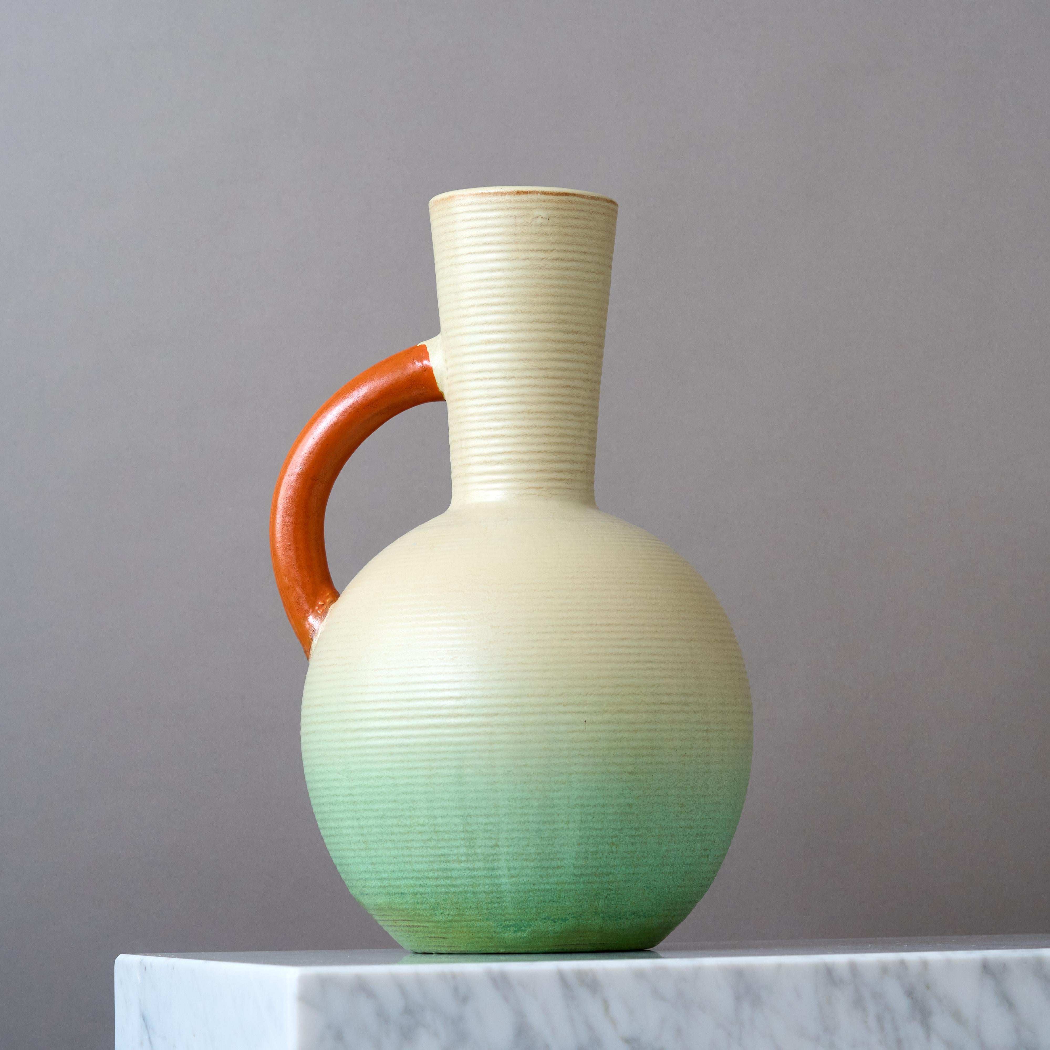 Ceramic Art Deco Floor Vase by Andersson & Johansson, Höganäs, Sweden, 1930s. For Sale 1
