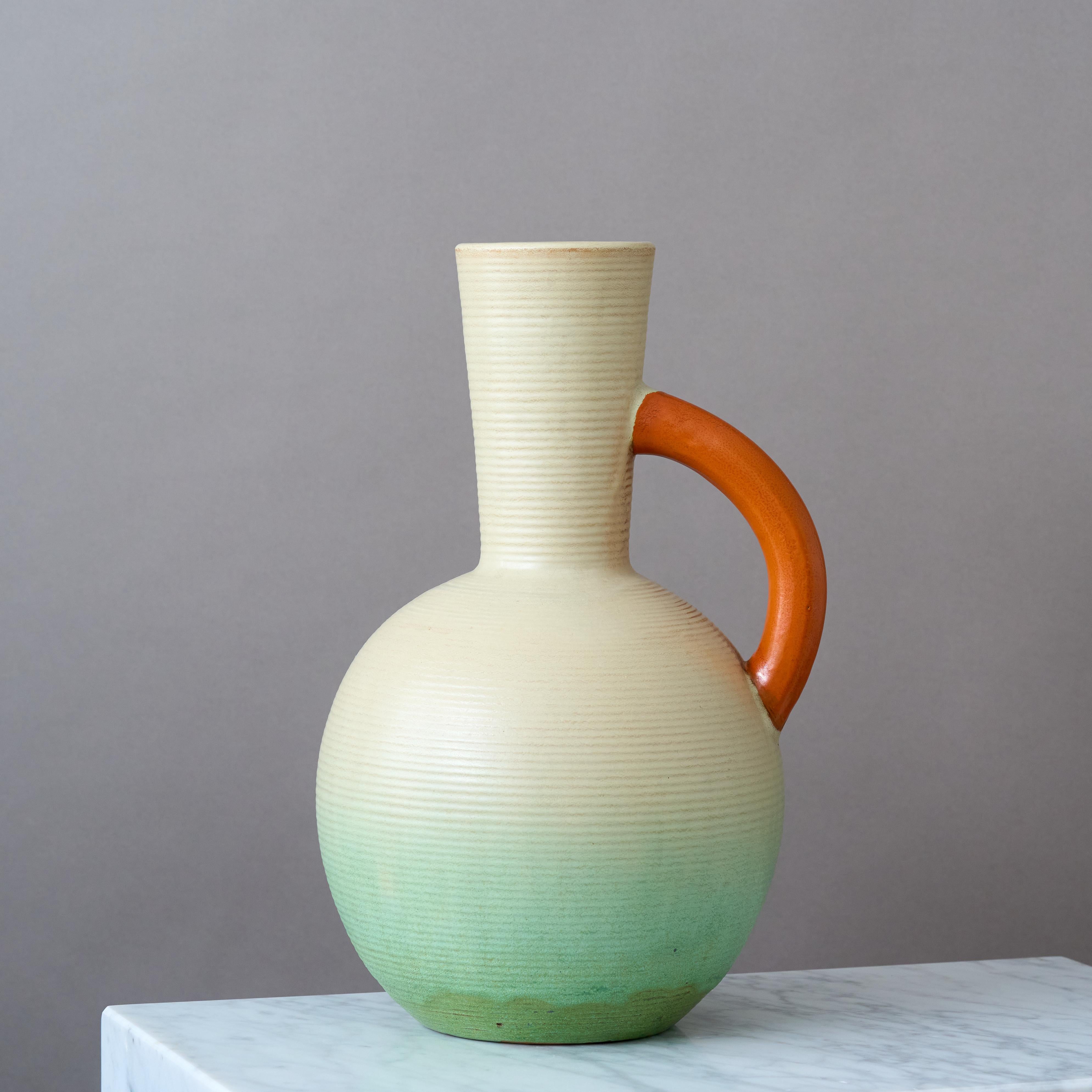 Ceramic Art Deco Floor Vase by Andersson & Johansson, Höganäs, Sweden, 1930s. For Sale 2