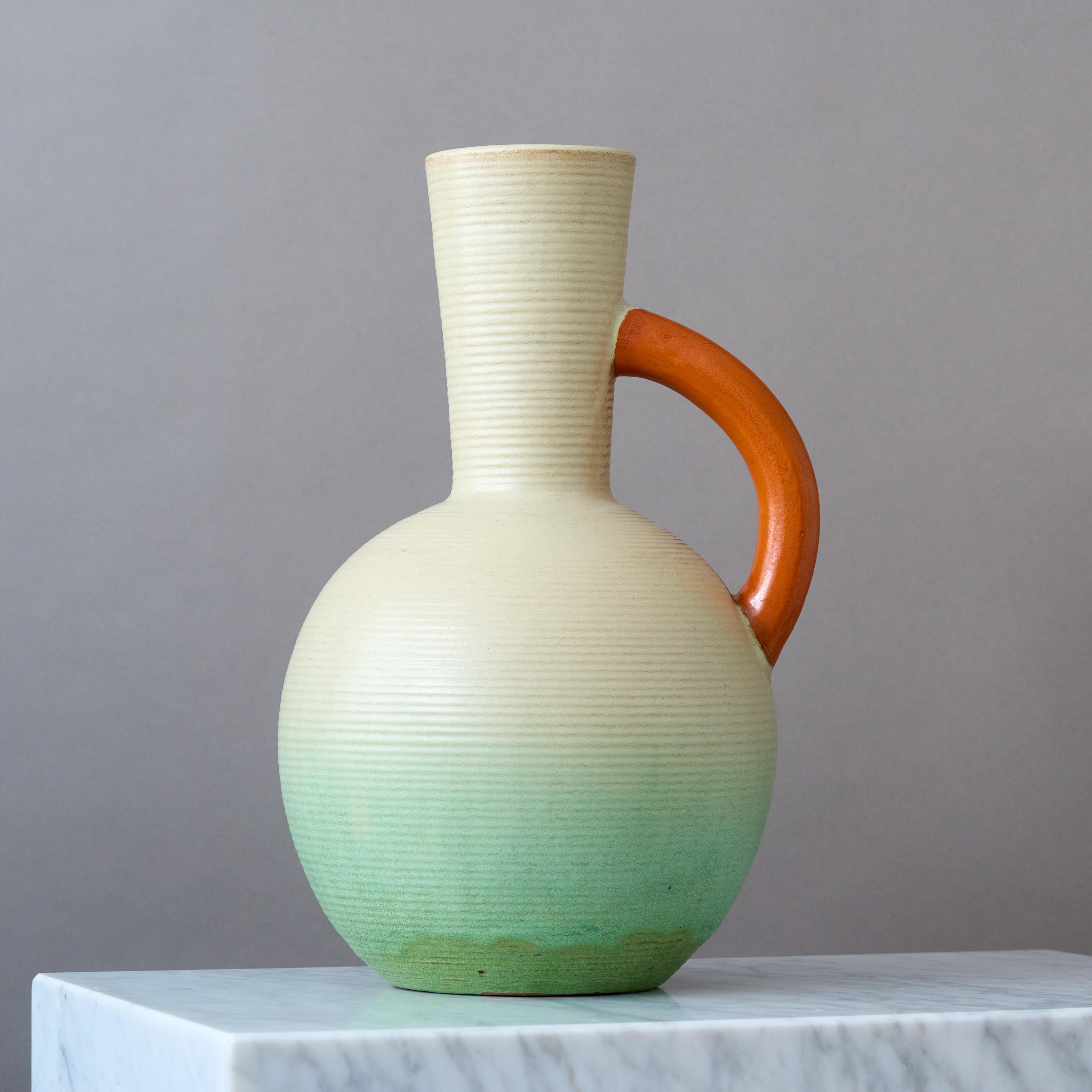 Ceramic Art Deco Floor Vase by Andersson & Johansson, Höganäs, Sweden, 1930s. For Sale 3