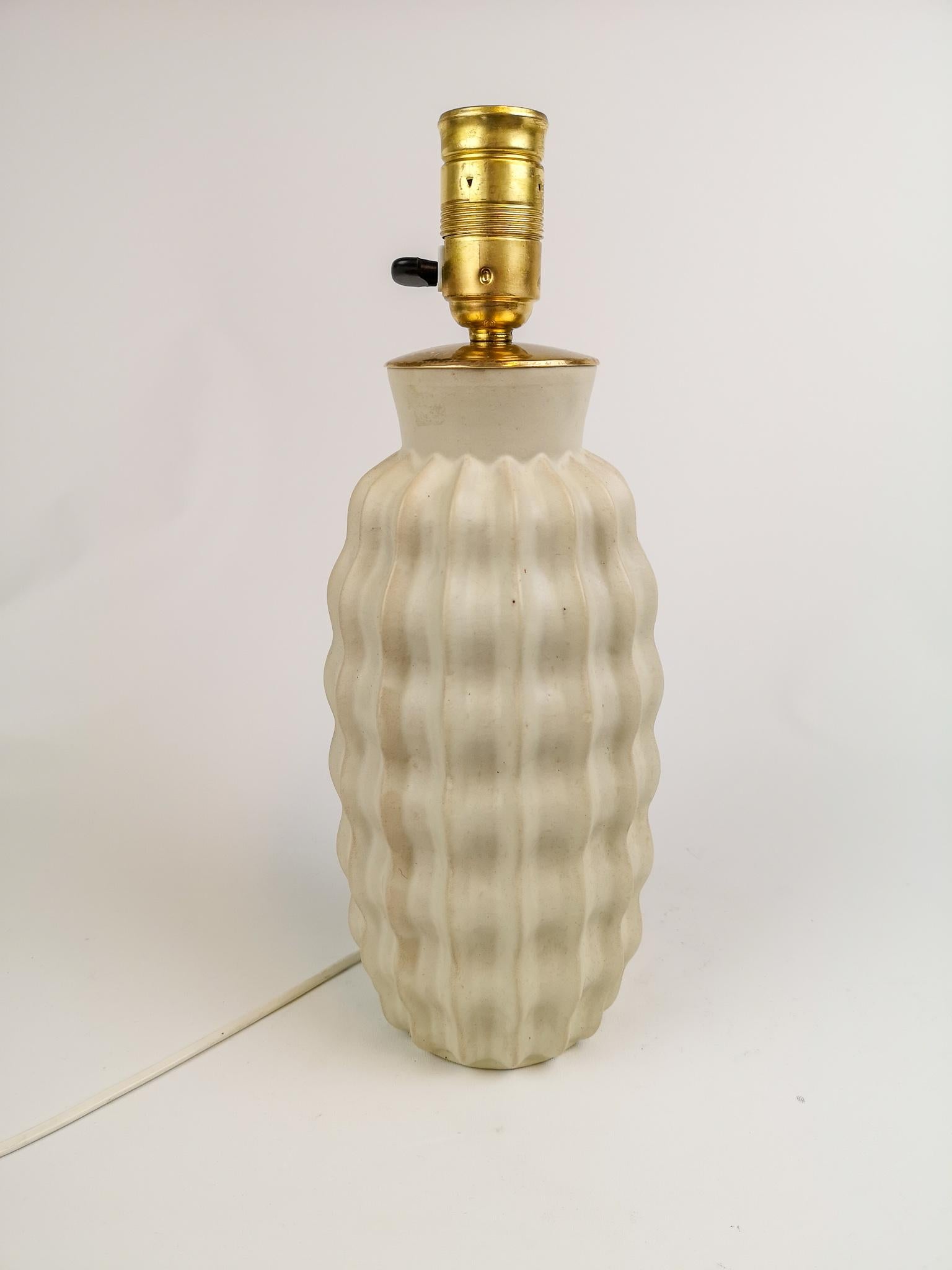Ceramic Art Deco Table Lamp by Upsala Ekeby, Sweden 7