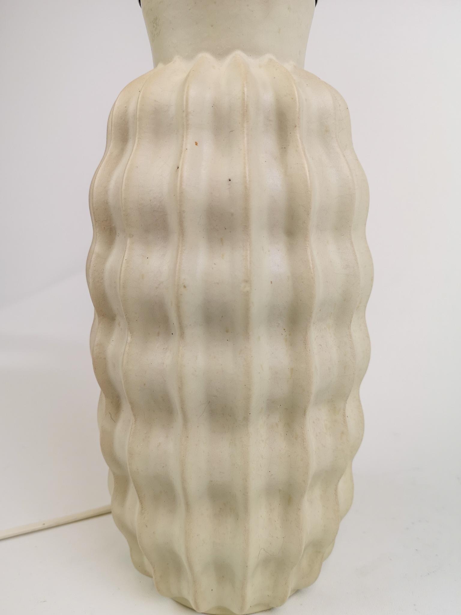 Ceramic Art Deco Table Lamp by Upsala Ekeby, Sweden 8