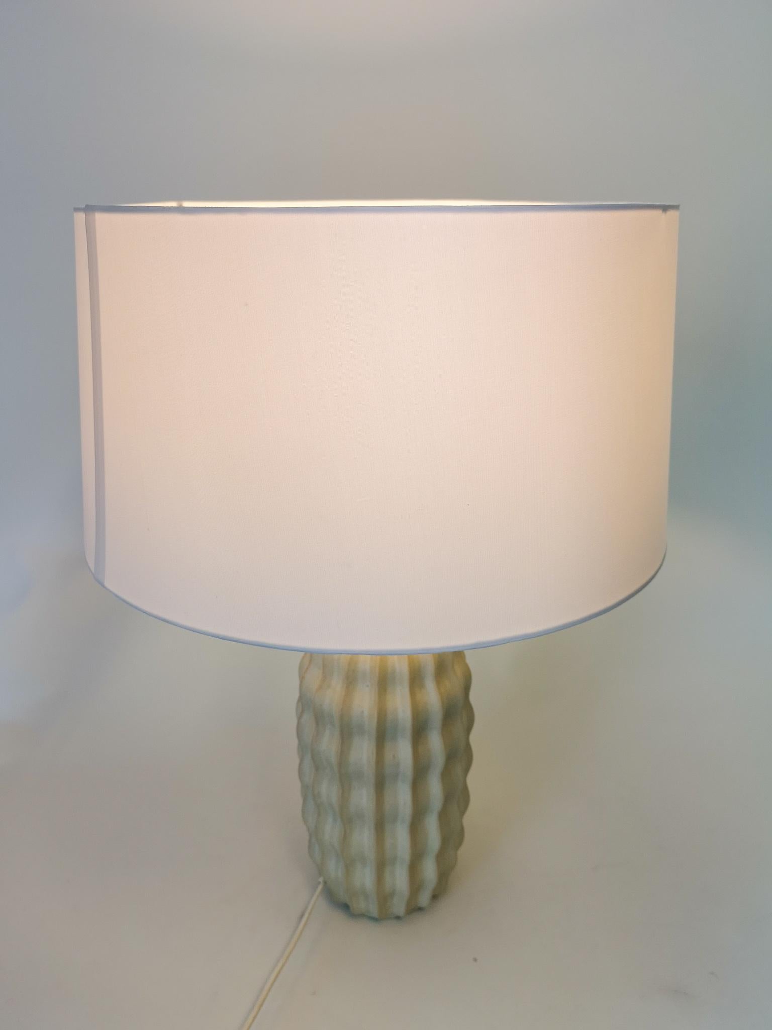 Ceramic Art Deco Table Lamp by Upsala Ekeby, Sweden In Good Condition In Hillringsberg, SE