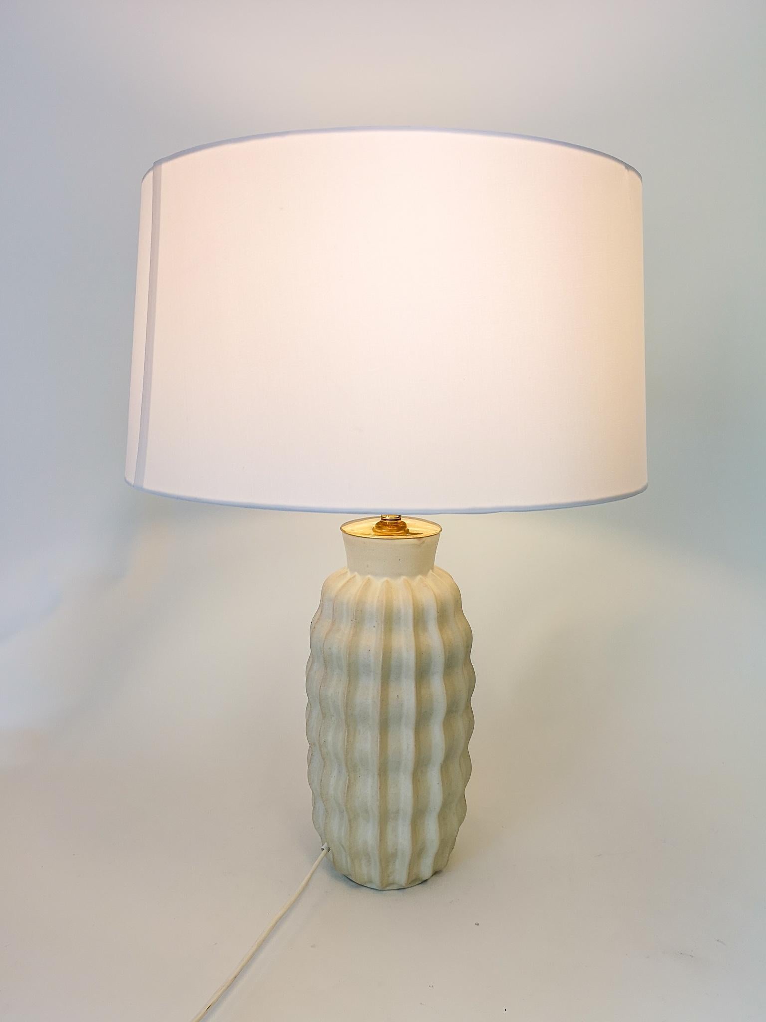 Ceramic Art Deco Table Lamp by Upsala Ekeby, Sweden 1