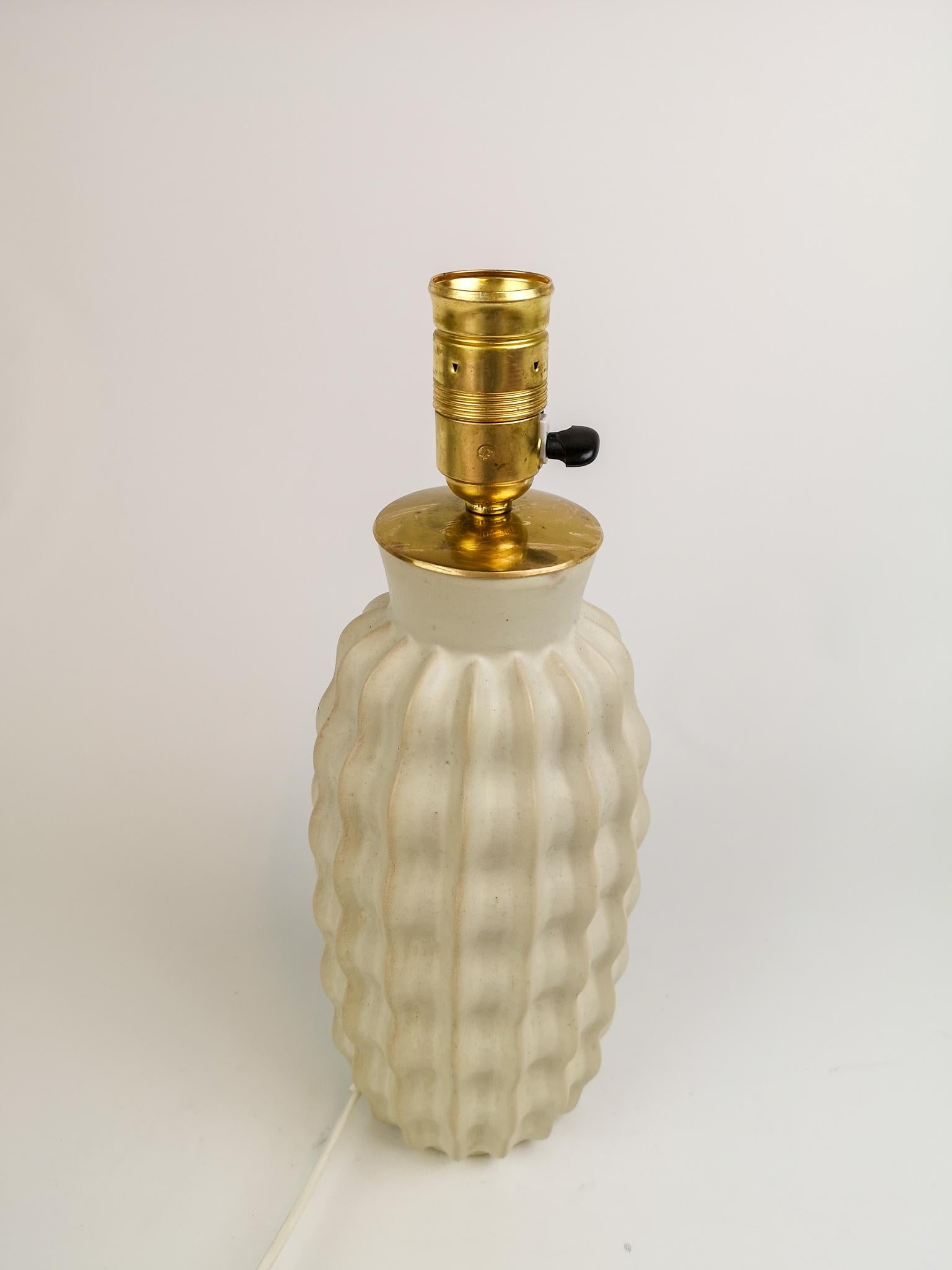 Ceramic Art Deco Table Lamp by Upsala Ekeby, Sweden 2
