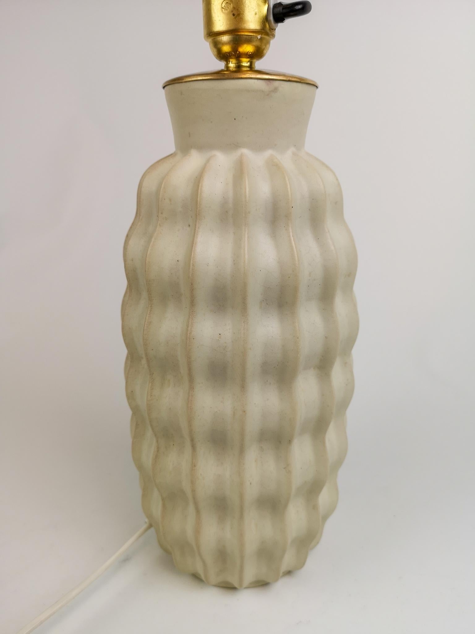 Ceramic Art Deco Table Lamp by Upsala Ekeby, Sweden 4