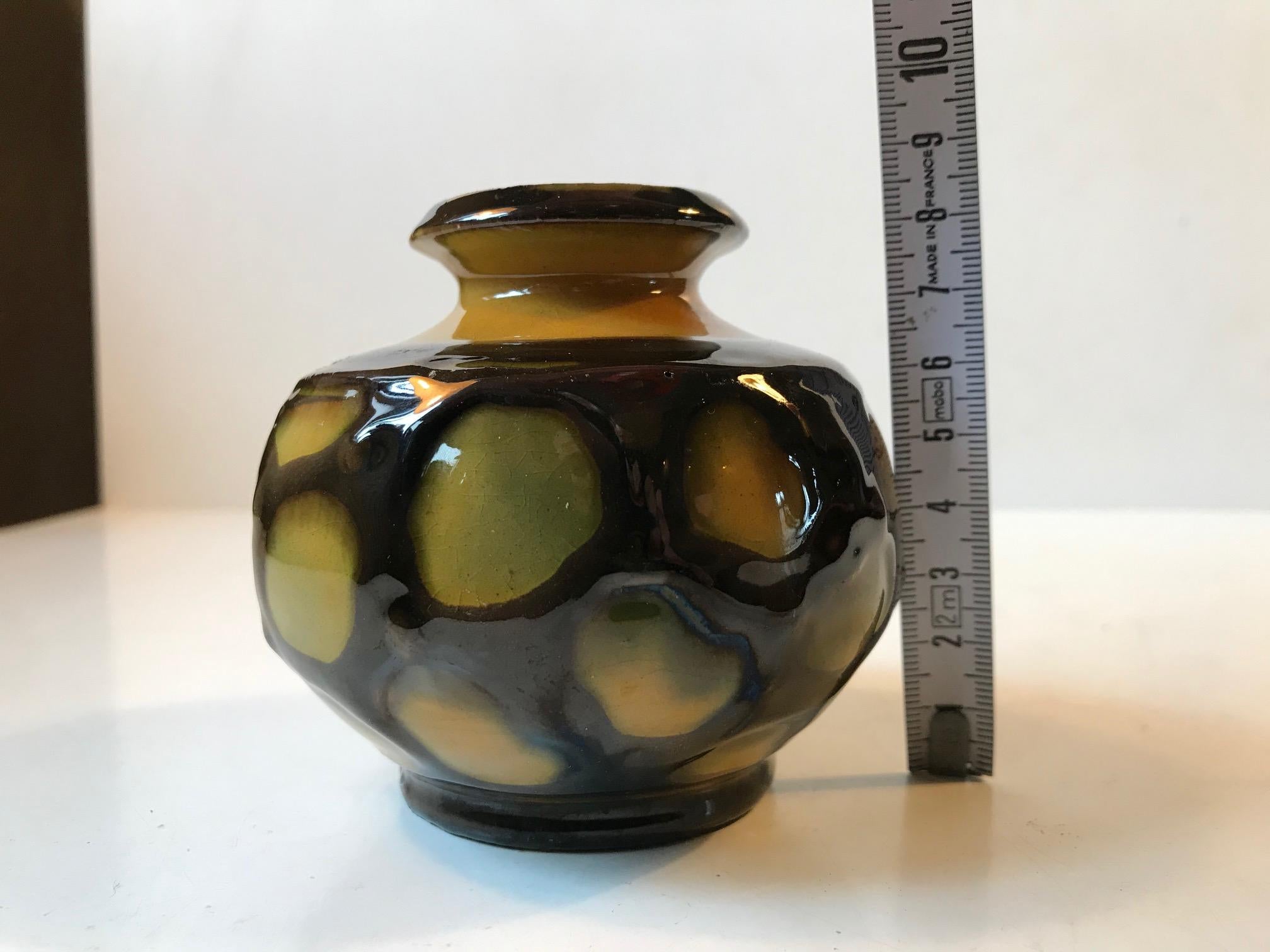 Ceramic Art Deco Vase by Herman August Kähler, 1930s In Good Condition In Esbjerg, DK