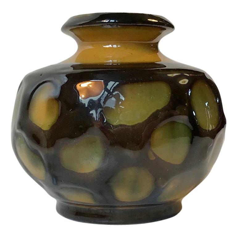 Ceramic Art Deco Vase by Herman August Kähler, 1930s at 1stDibs