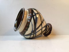 Ceramic Art Deco Vase with Swirl Glazes by Herman August Kähler, Denmark, 1920s