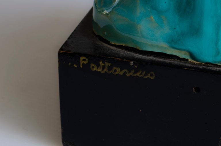 Ceramic Art Deco Woman Artist Pattarino In Good Condition For Sale In Buenos Aires, Argentina