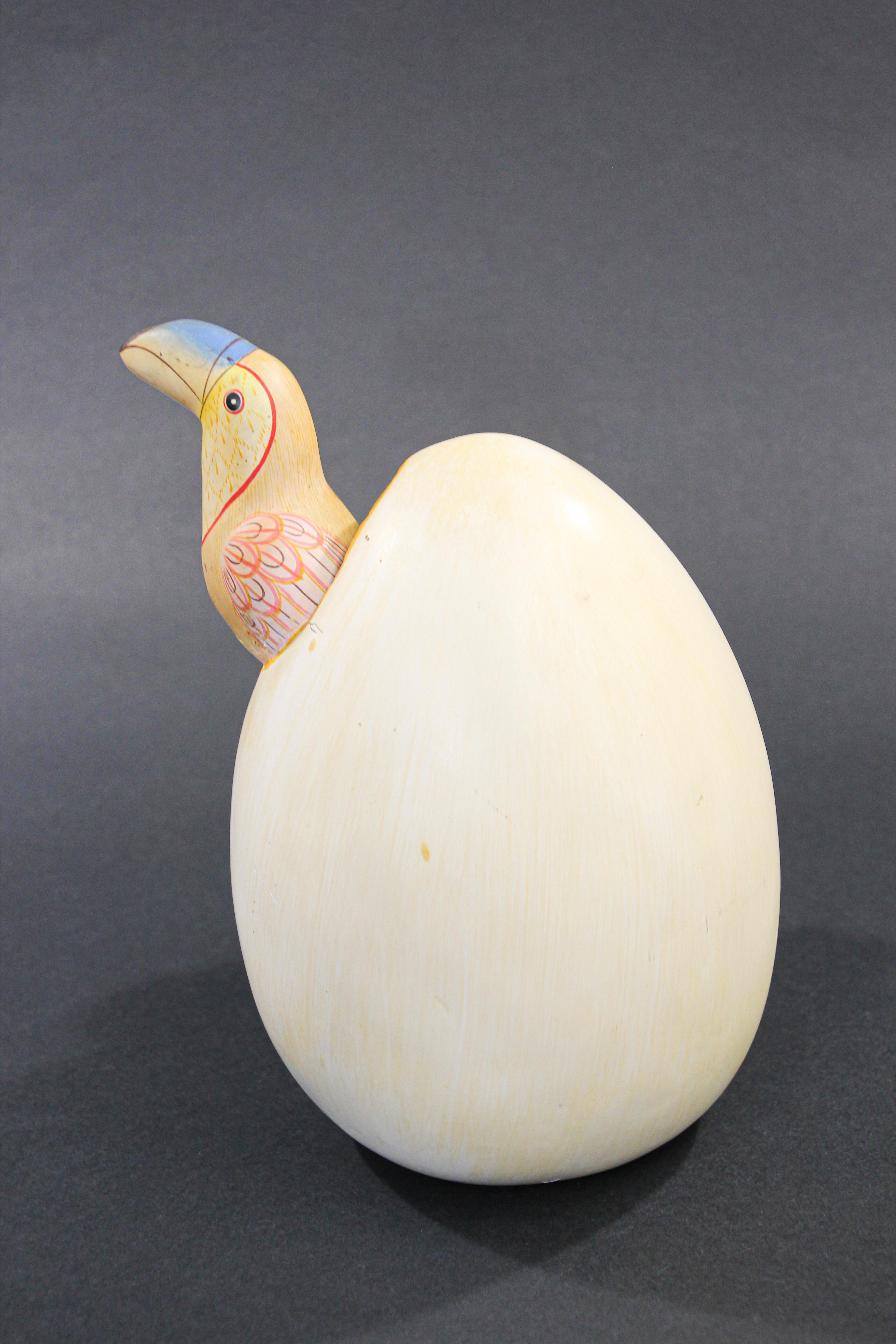 Ceramic Art Sculpture Toucans in Egg Hatching Mexico 5