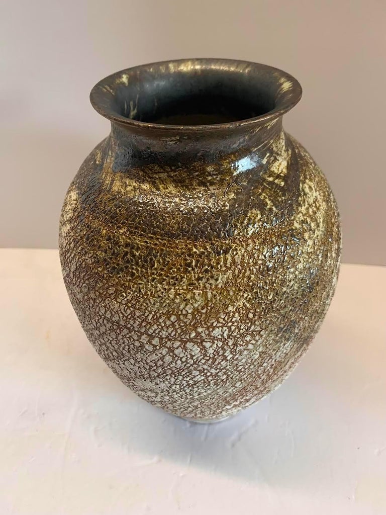 American Ceramic Artist Peter Speliopoulos Stoneware Vase For Sale