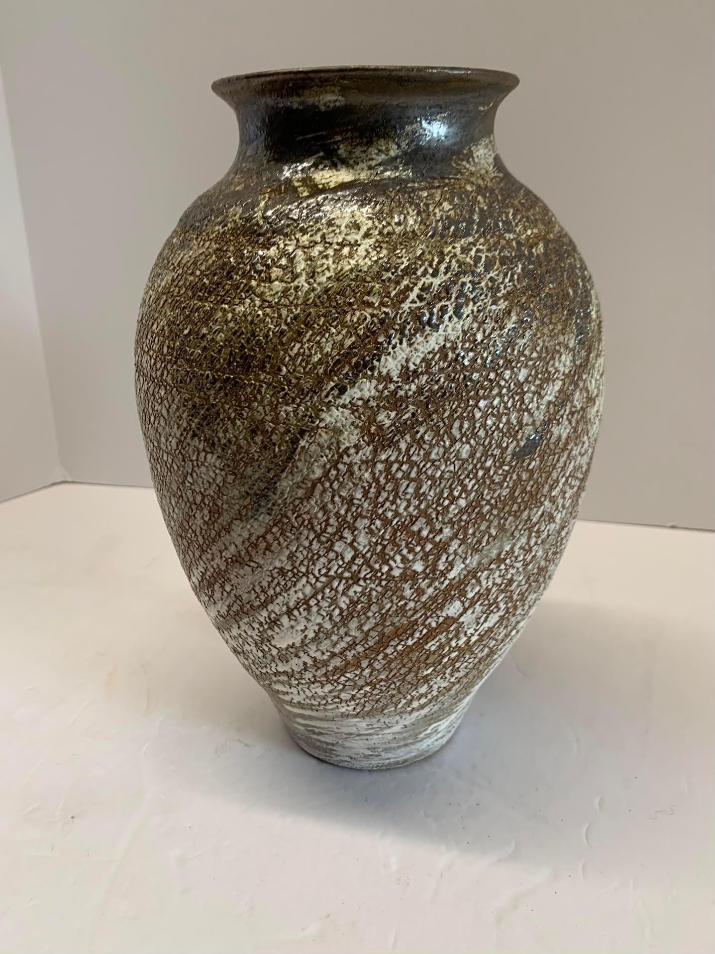 Ceramic Artist Peter Speliopoulos Stoneware Vase In New Condition In New York, NY