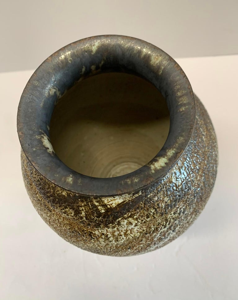 Contemporary Ceramic Artist Peter Speliopoulos Stoneware Vase For Sale