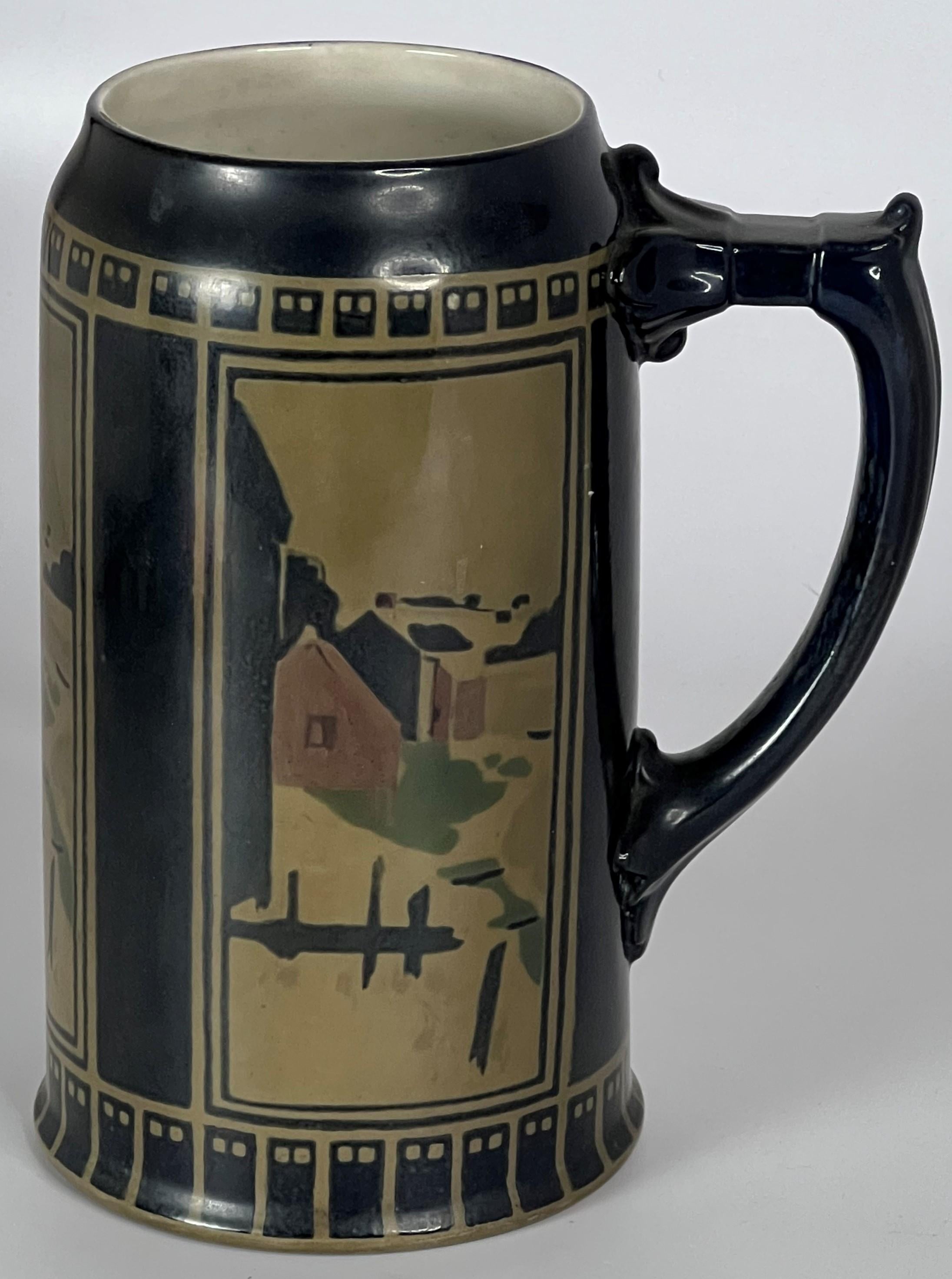 Arts and Crafts Ceramic Arts Company c 1895 Ipswich Shanties Arthur Wesley Dow China Painting in vendita