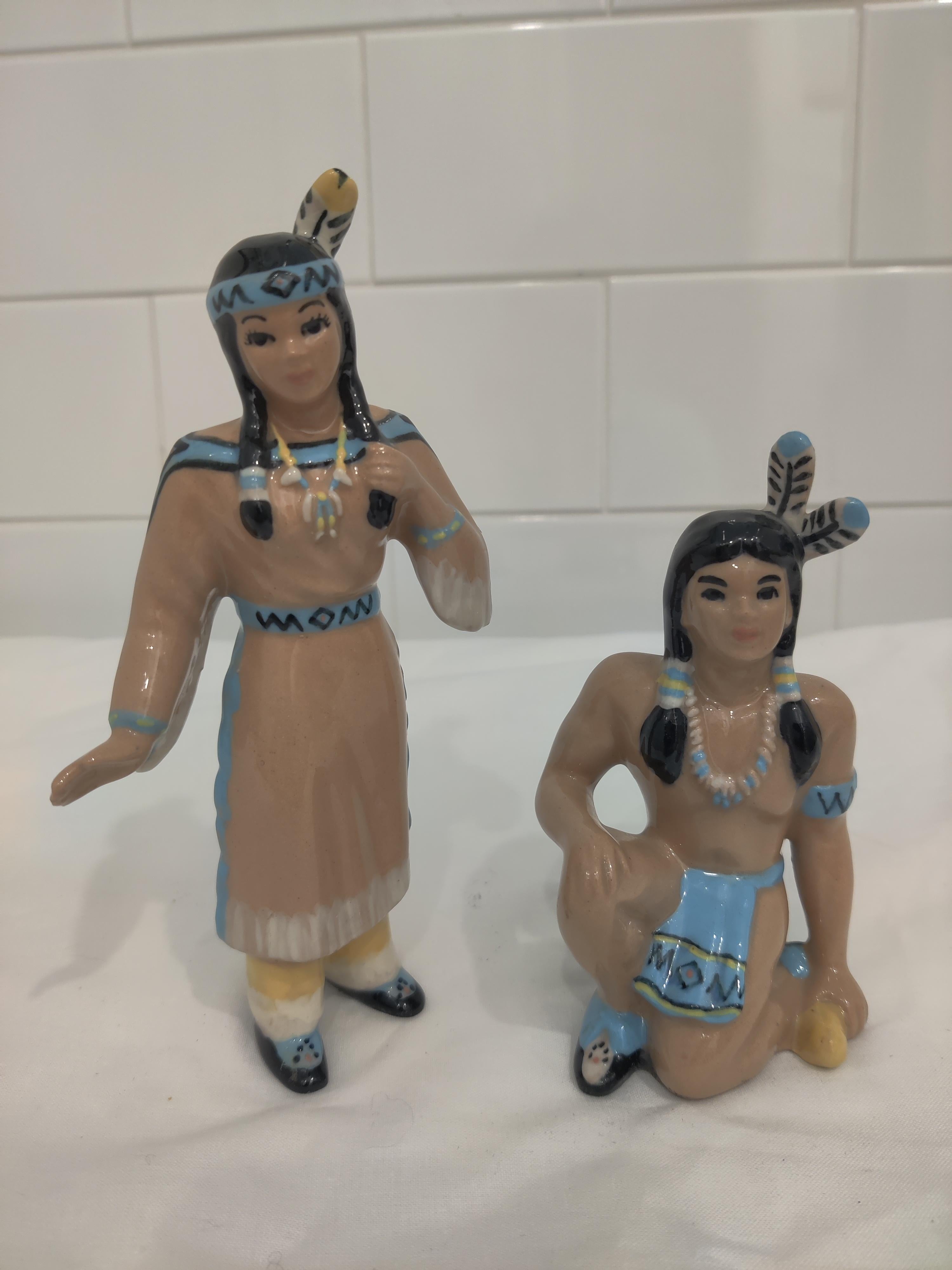 Ceramic Arts Studio Pair of Indian Figurines For Sale 3