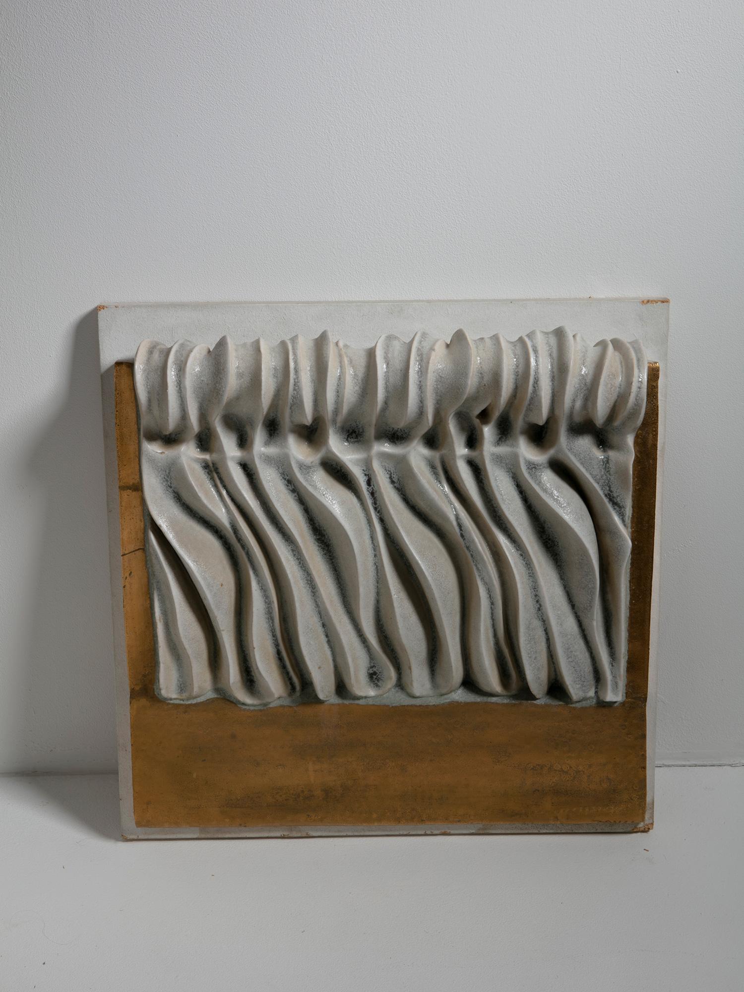 Italian Wall mounted One-Off Ceramic Sculpture by Carlo Zauli, Italy, 1960s For Sale