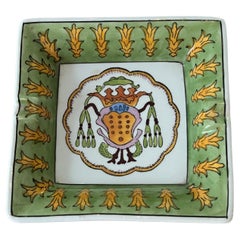 Posacenere in ceramica con vassoio portaoggetti nello stile di Hermes