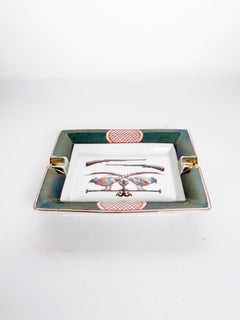 Cenicero de cerámica al estilo de Hermès, Francia, década de los 70