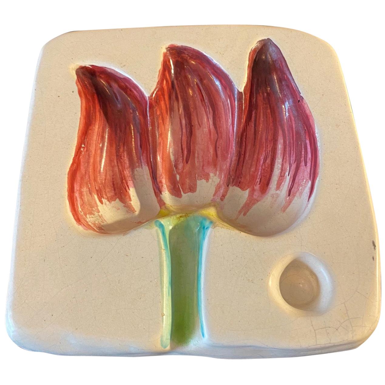 Ceramic Ashtray "Tulip" by Georges Jouve, France, 1950s