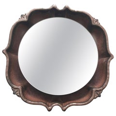 Used Ceramic Backlit Wall Mirror by Pan Leuchten in Style of Fat Lava, Germany 1970s