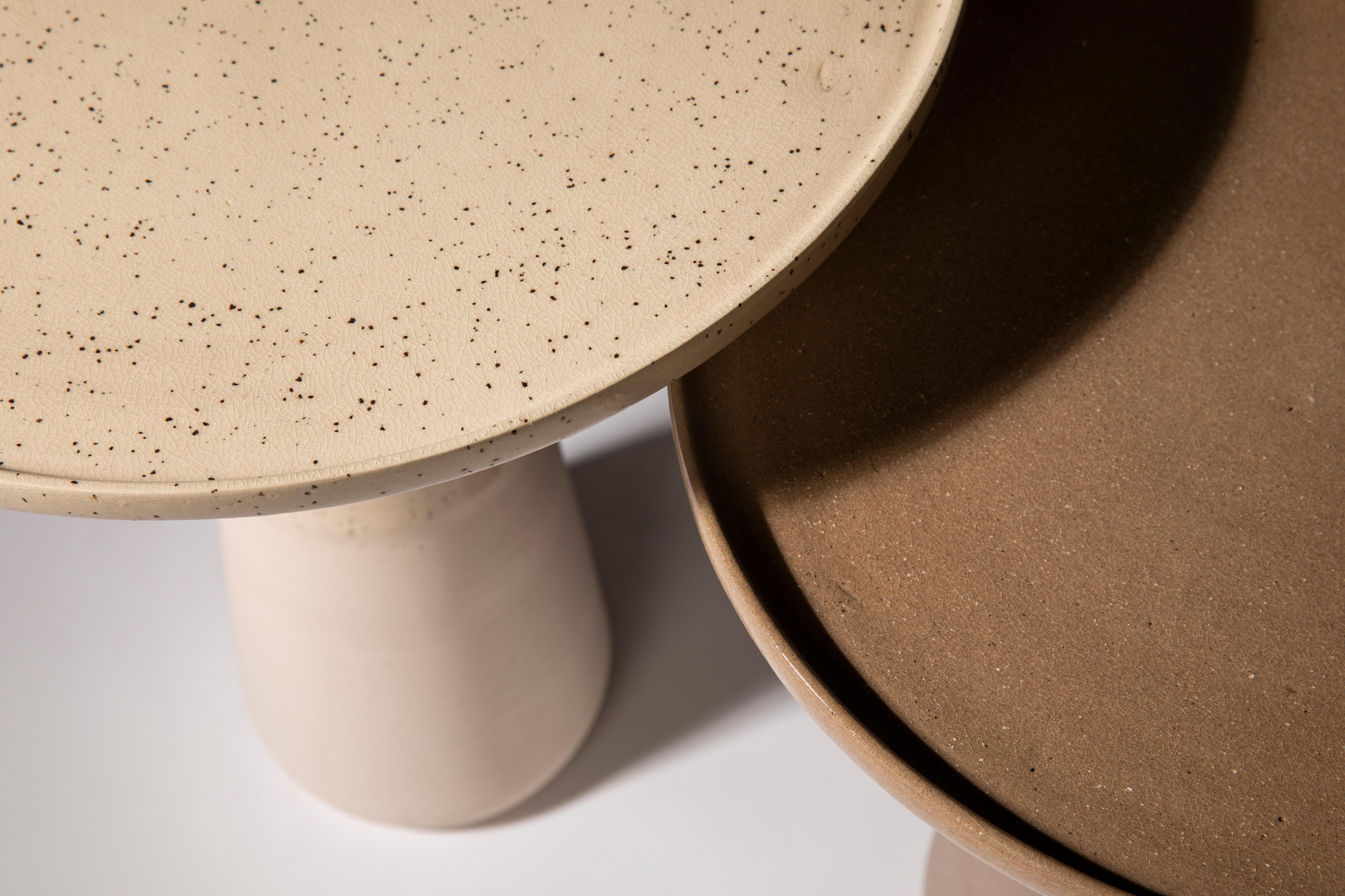 XXIe siècle et contemporain Table balustre en céramique par Bruno de Carvalho - Le grès rencontre le minimalisme rococo en vente
