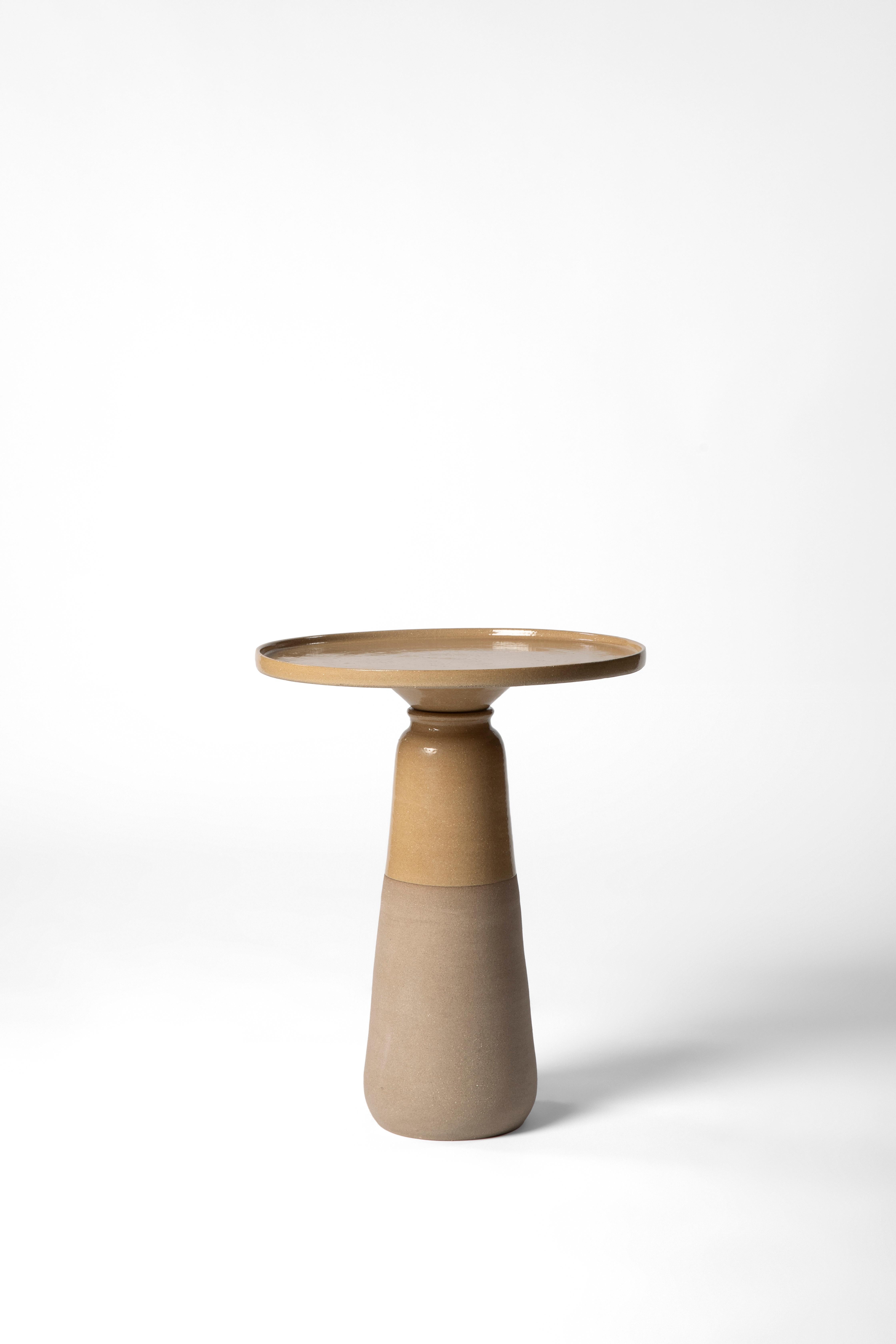 Table balustre en céramique par Bruno de Carvalho - Le grès rencontre le minimalisme rococo en vente 3