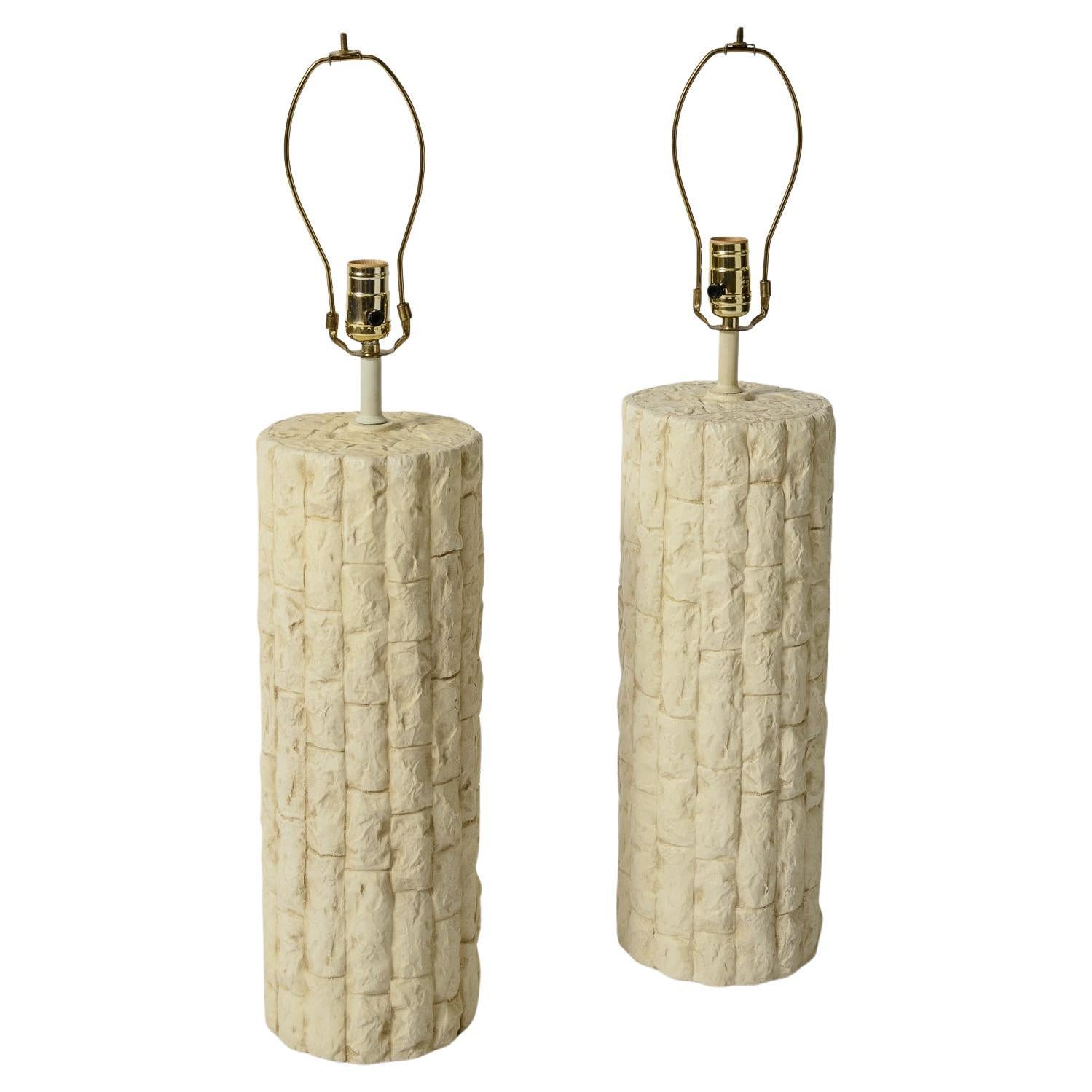 Ceramic Bark Table Lamps For Sale