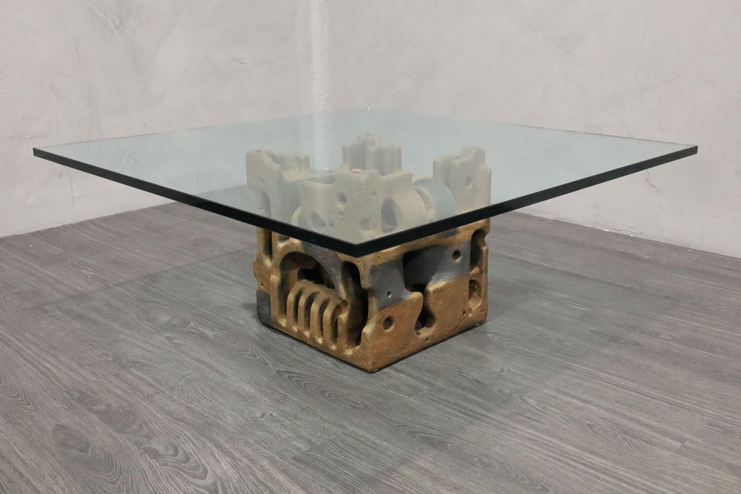 American Ceramic Base Cocktail Table by George Greenamyer for Vladimir Kagan For Sale