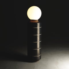 Ceramic Base Spot Floor Lamp Black Modern Handcrafted