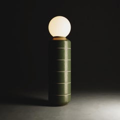 Ceramic Base Spot Floor Lamp Green Modern Handcrafted