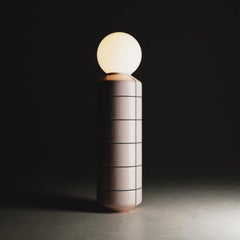 Ceramic Base Spot Floor Lamp Pink with black Modern Handcrafted