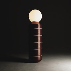 Ceramic Base Spot Floor Lamp Red Modern Handcrafted