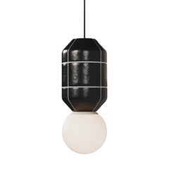 Ceramic Base Spot Pendant Lamp Black Modern Handcrafted