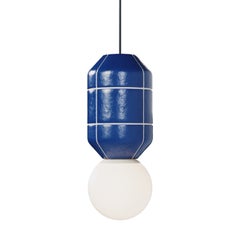 Ceramic Base Spot Pendant Lamp Blue Modern Handcrafted