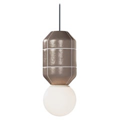 Lampe pendante Spot à base de céramique Marron Moderne Artisanale