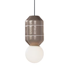 Ceramic Base Spot Pendant Lamp Brown Modern Handcrafted