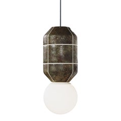 Ceramic Base Spot Pendant Lamp Crocodile Brown Modern Handcrafted