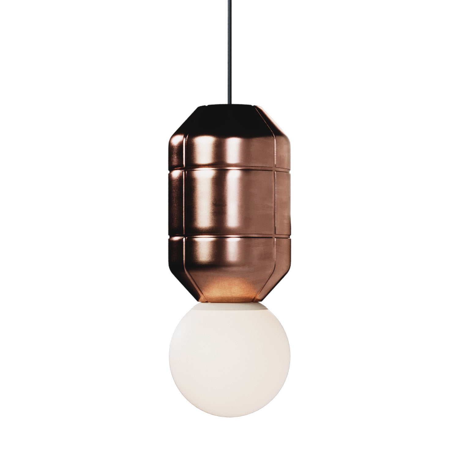 Base Cerámica Lámpara Colgante Spot Cocodrilo Cobre Moderna Artesanal en venta