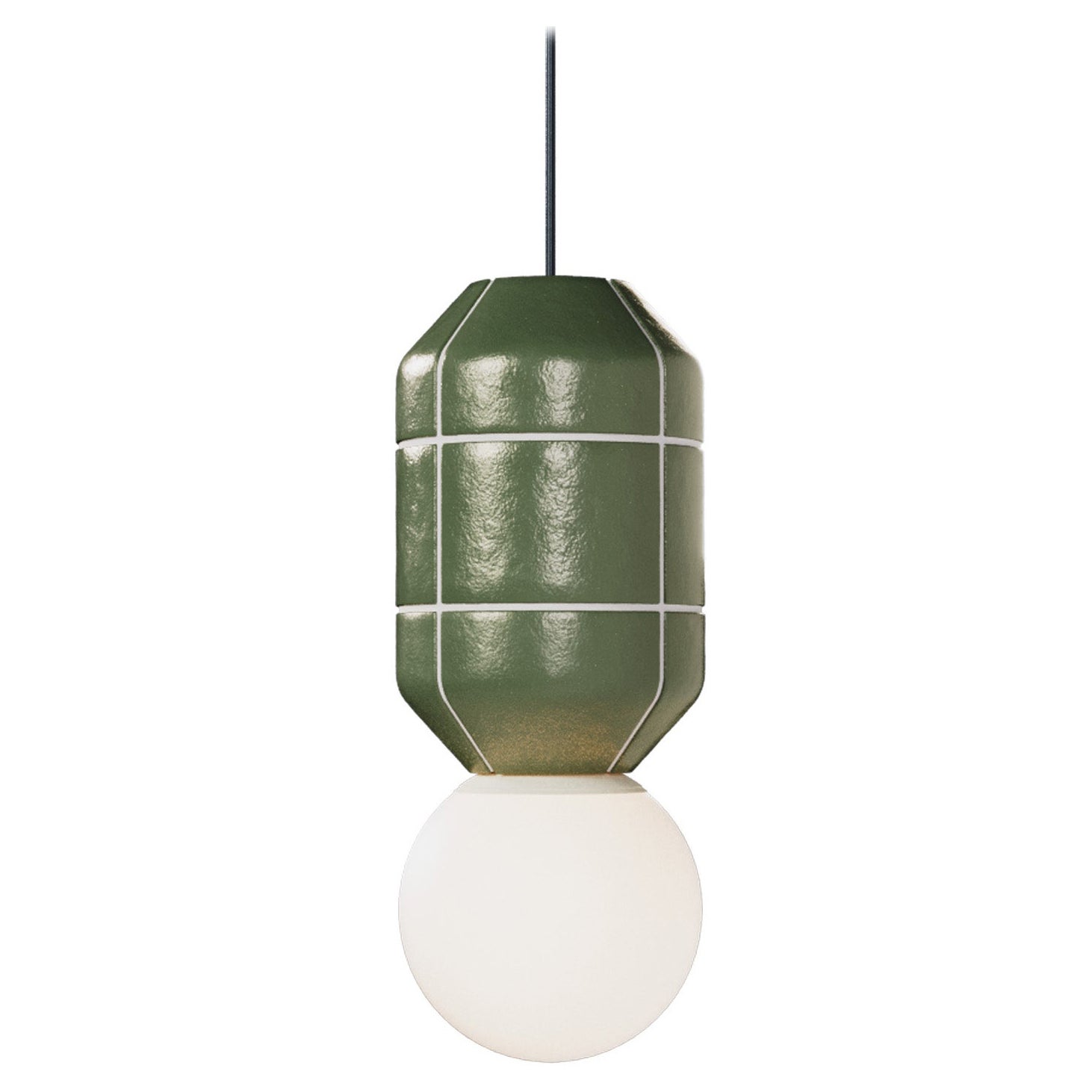 Base en céramique Lampe à suspension Green Spot Greene & Greene Modern Handcrafted
