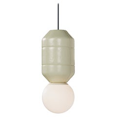 Lampe pendante Spot à base de céramique Jaune Moderne Artisanale