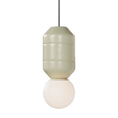Ceramic Base Spot Pendant Lamp Yellow Modern Handcrafted