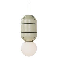 Base en céramique Lampe pendante Spot Jaune avec noir Moderne Artisanale