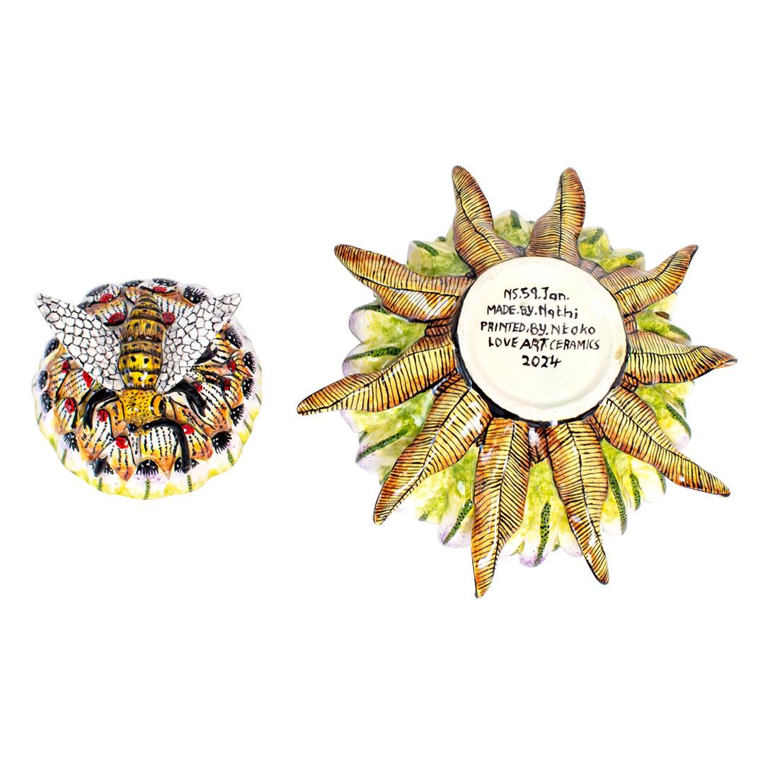 Contemporary Ceramic Bee Jewelry Box  , hand made in South Africa