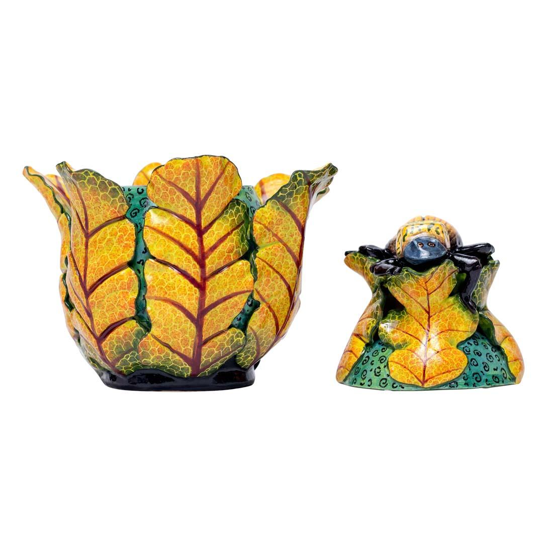 Modern Ceramic Beet Plant Jewelry Box  , hand made in South Africa